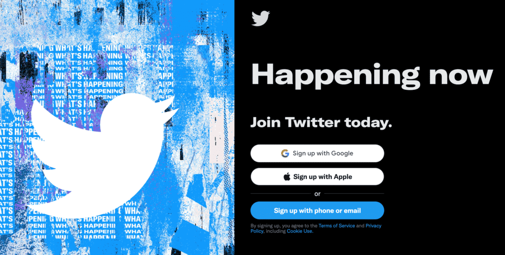 Image of twitter homepage