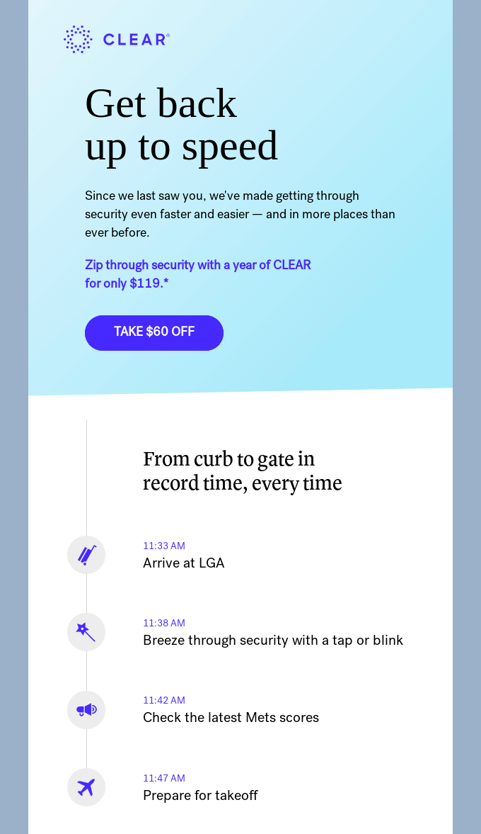 Re-engagement email example