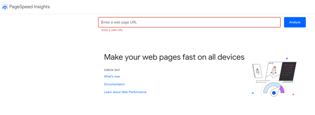Image of Page Speed Insights Checker