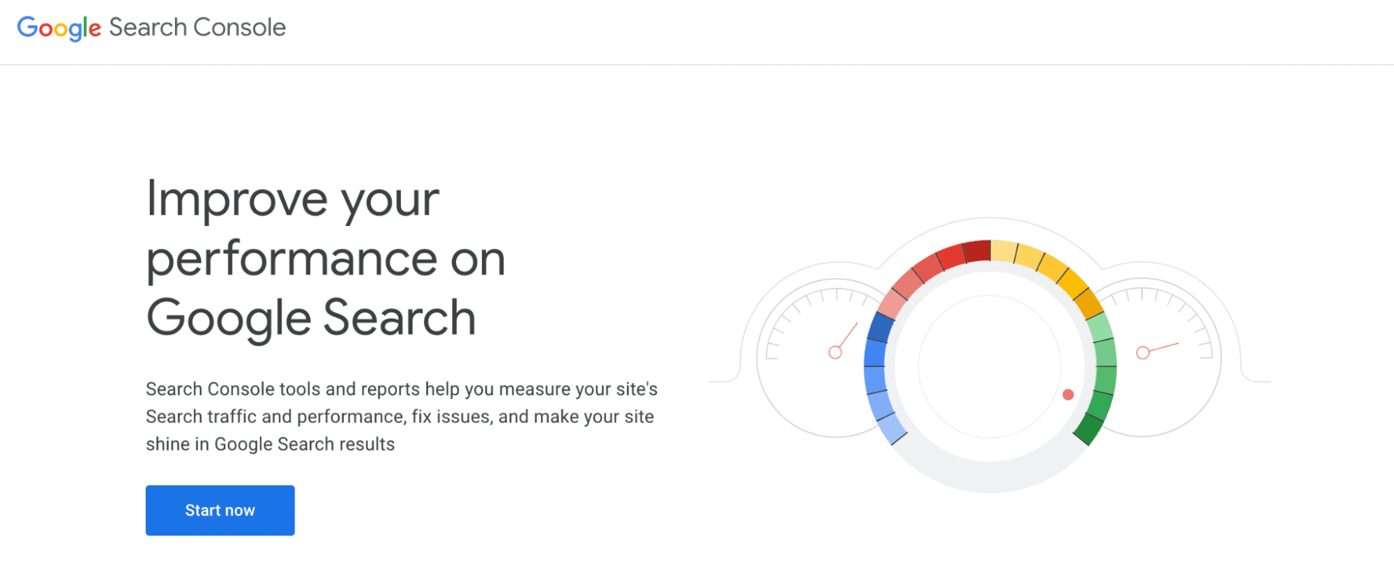 Google Search Console homepage