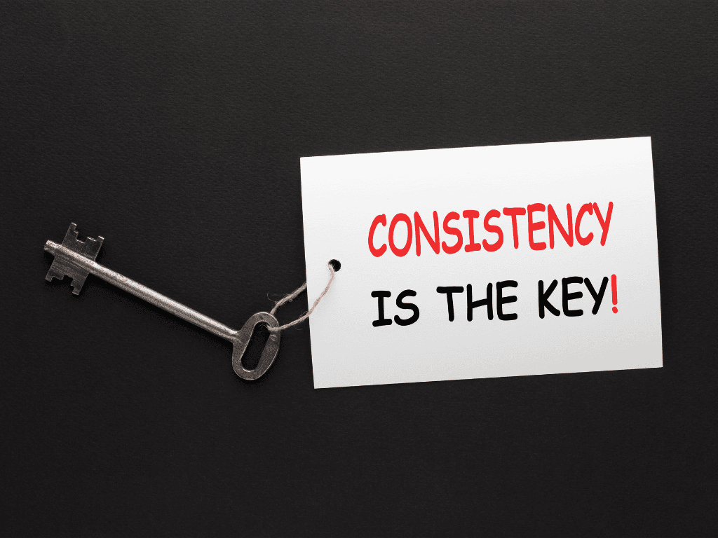 image of key with consistency written on paper