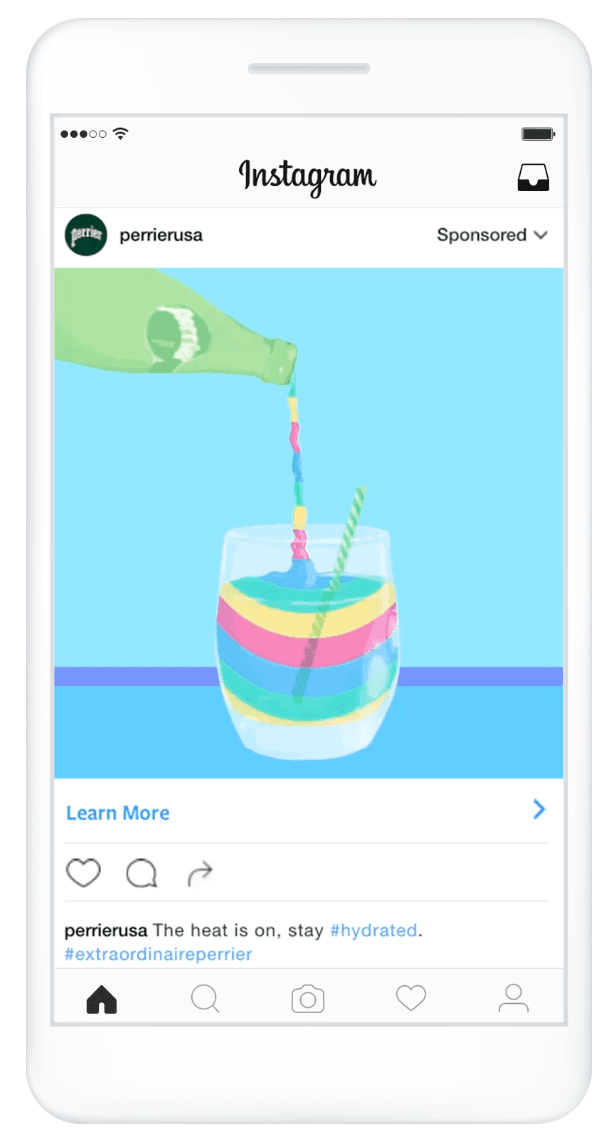 Instagram Ad Example of a native ad on Instagram