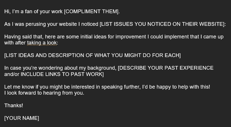 Sanple Email for Pitching a client